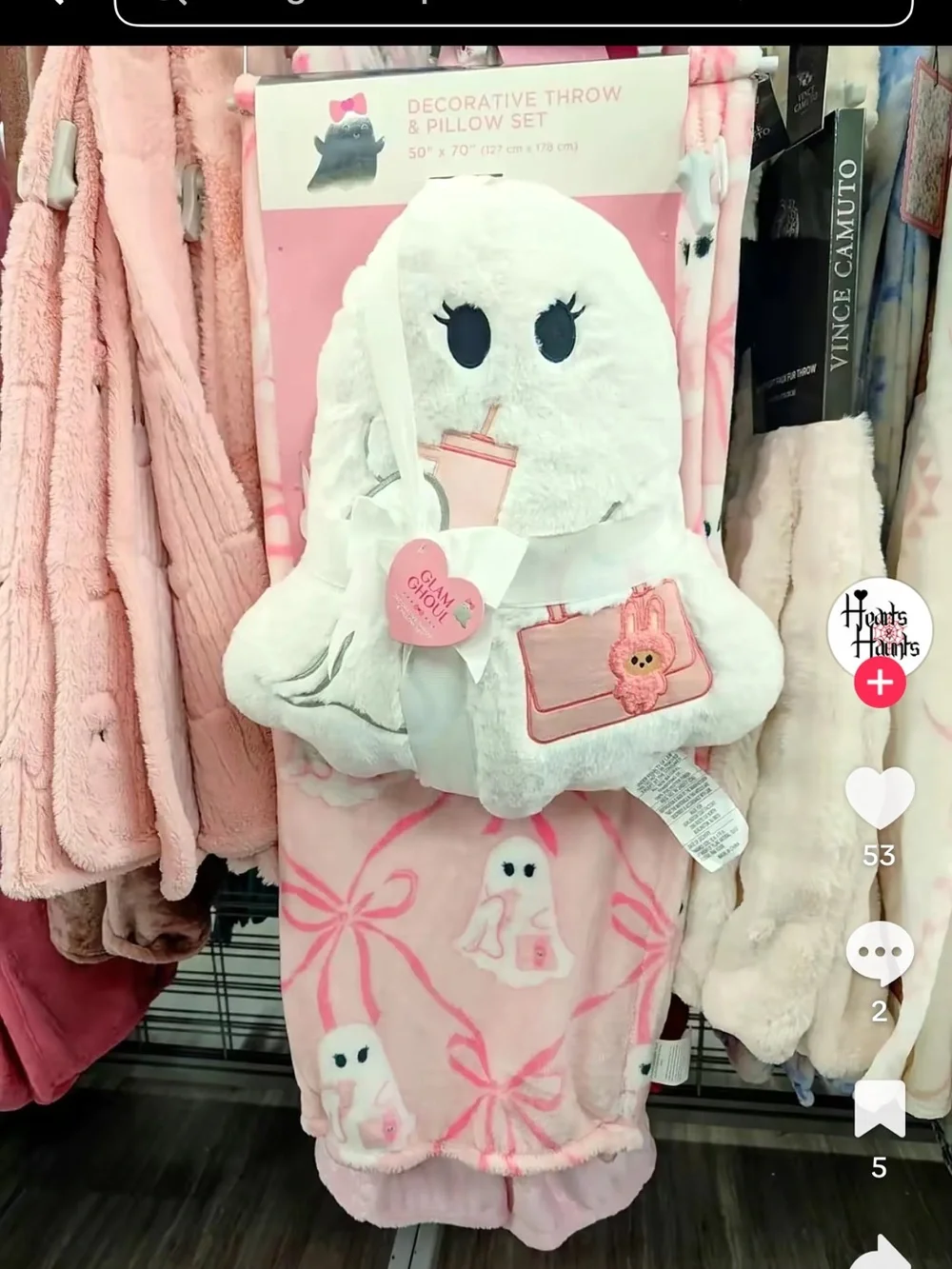Burlington Bow Stanley Labubu Ghost and Blanket Set